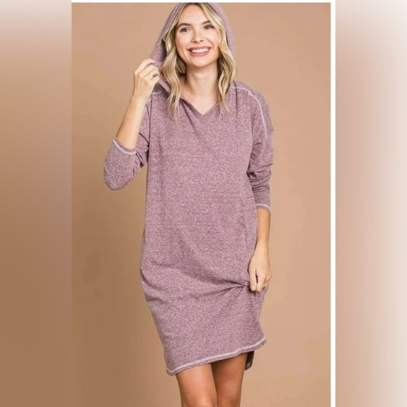 Culture code Tunic full Hooded dress side pockets pockets XL, NWT laguen Comfort - Picture 2 of 6